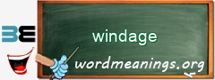 WordMeaning blackboard for windage